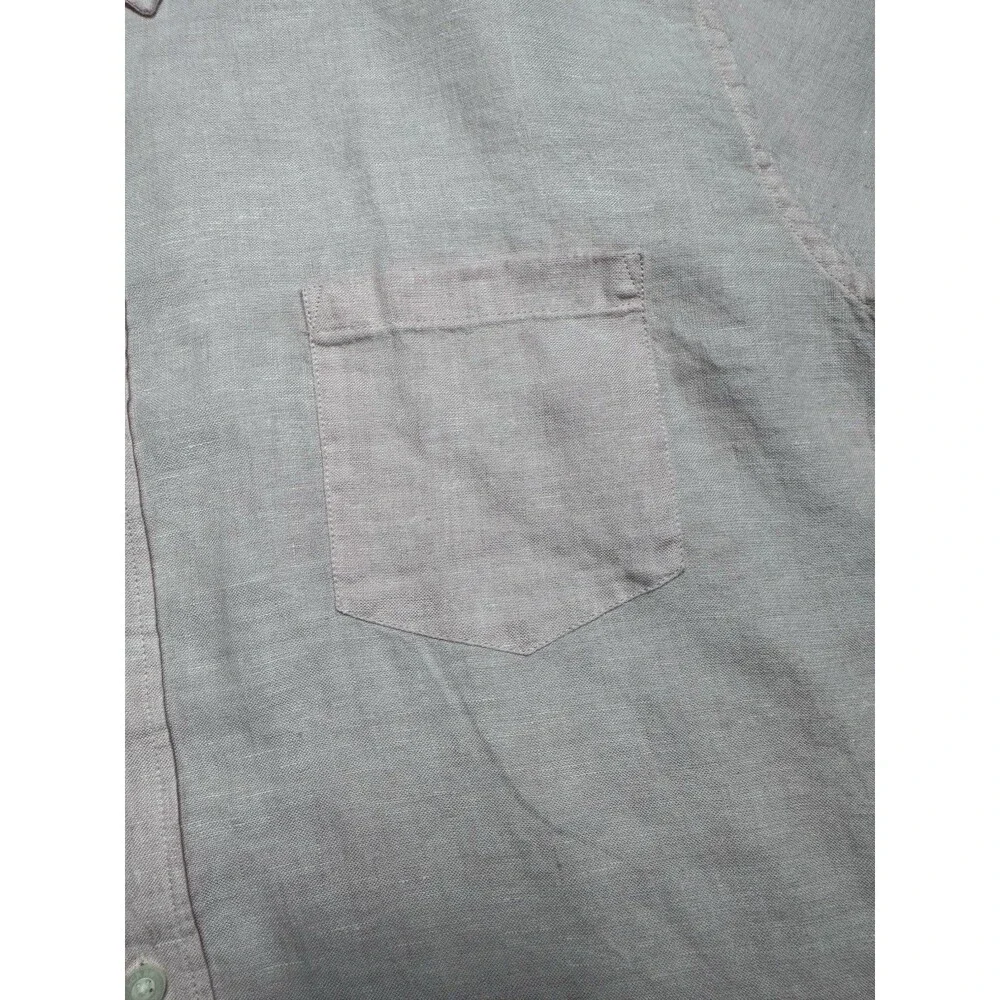 J Crew Linen Shirt Mens Light Pink Long Sleeve Button Up Dress Shirt Size XXL